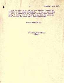 Letter from William O'Sullivan, Secretary, Arts Council  to J. O'Gorman, Buckley & O'Gorman Architects (page 2)